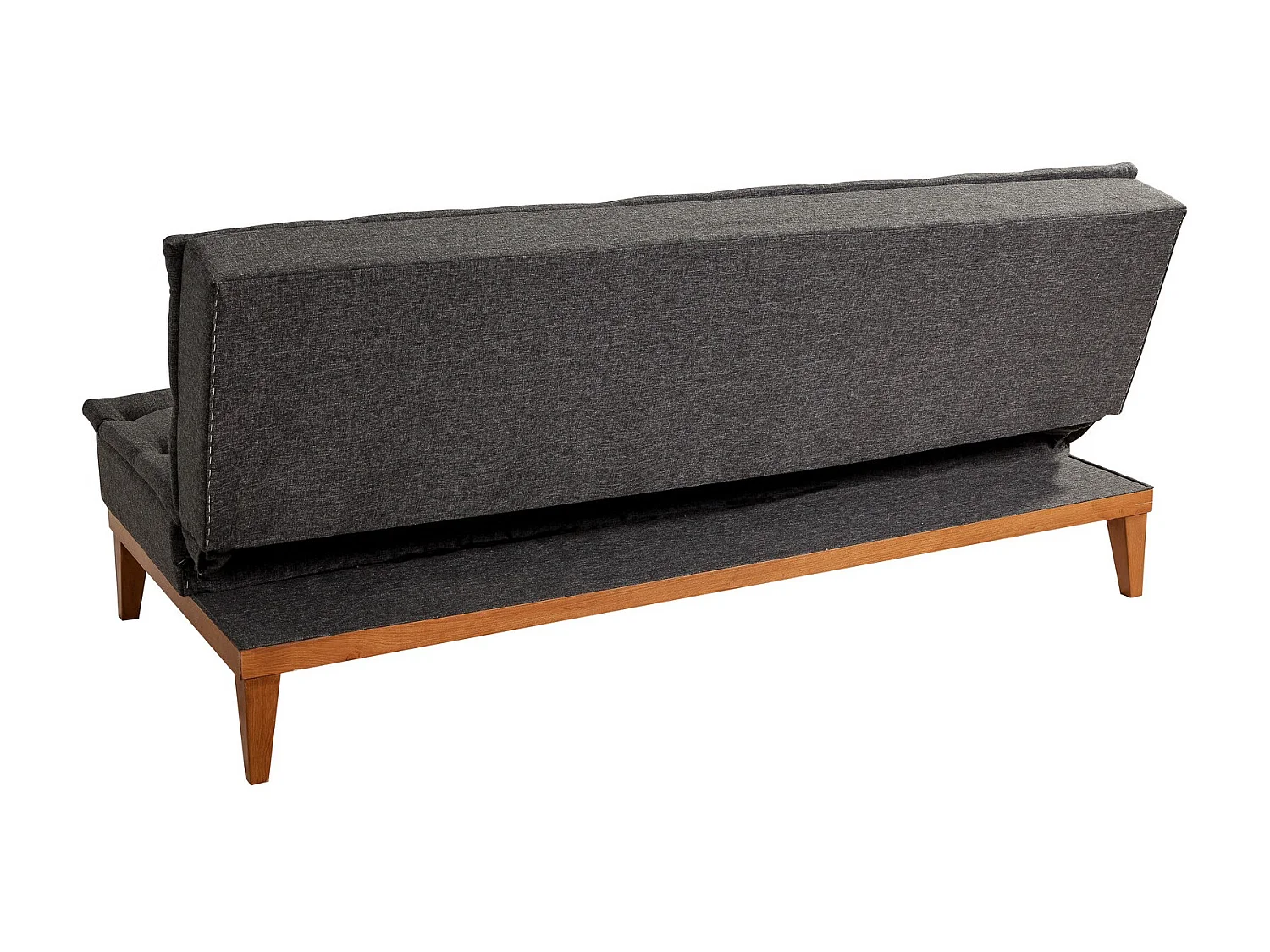 Canapé lit clic clac 3 places tissu anthracite Sporka 180cm