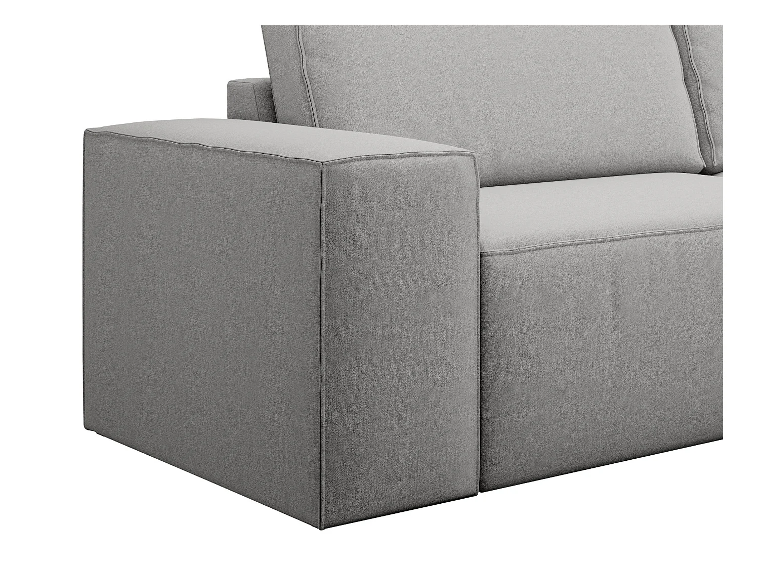 Canapé convertible 4 places tissu gris clair Willace 260cm