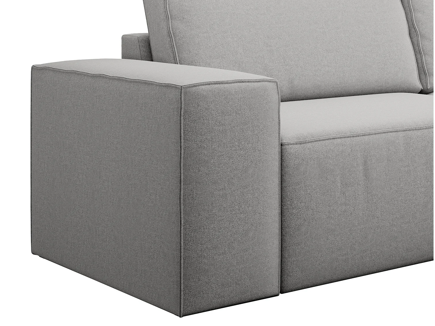 Canapé convertible 4 places tissu gris clair Willace 260cm