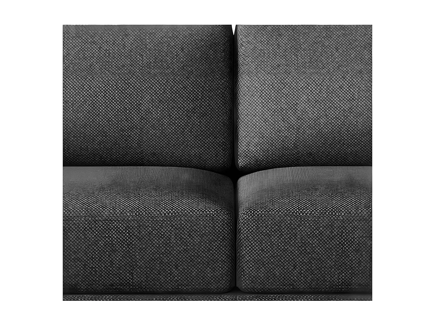 Canapé convertible 3-4 places tissu anthracite et pieds métal noir Zora 250cm