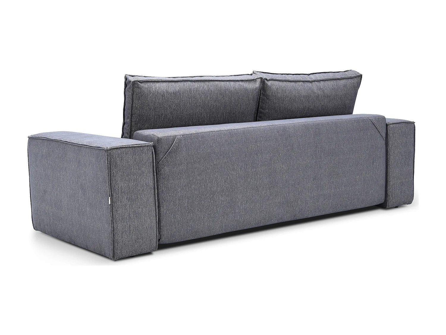 Grand canapé convertible en velours WILACE - Confort moderne et élégant-Gris clair