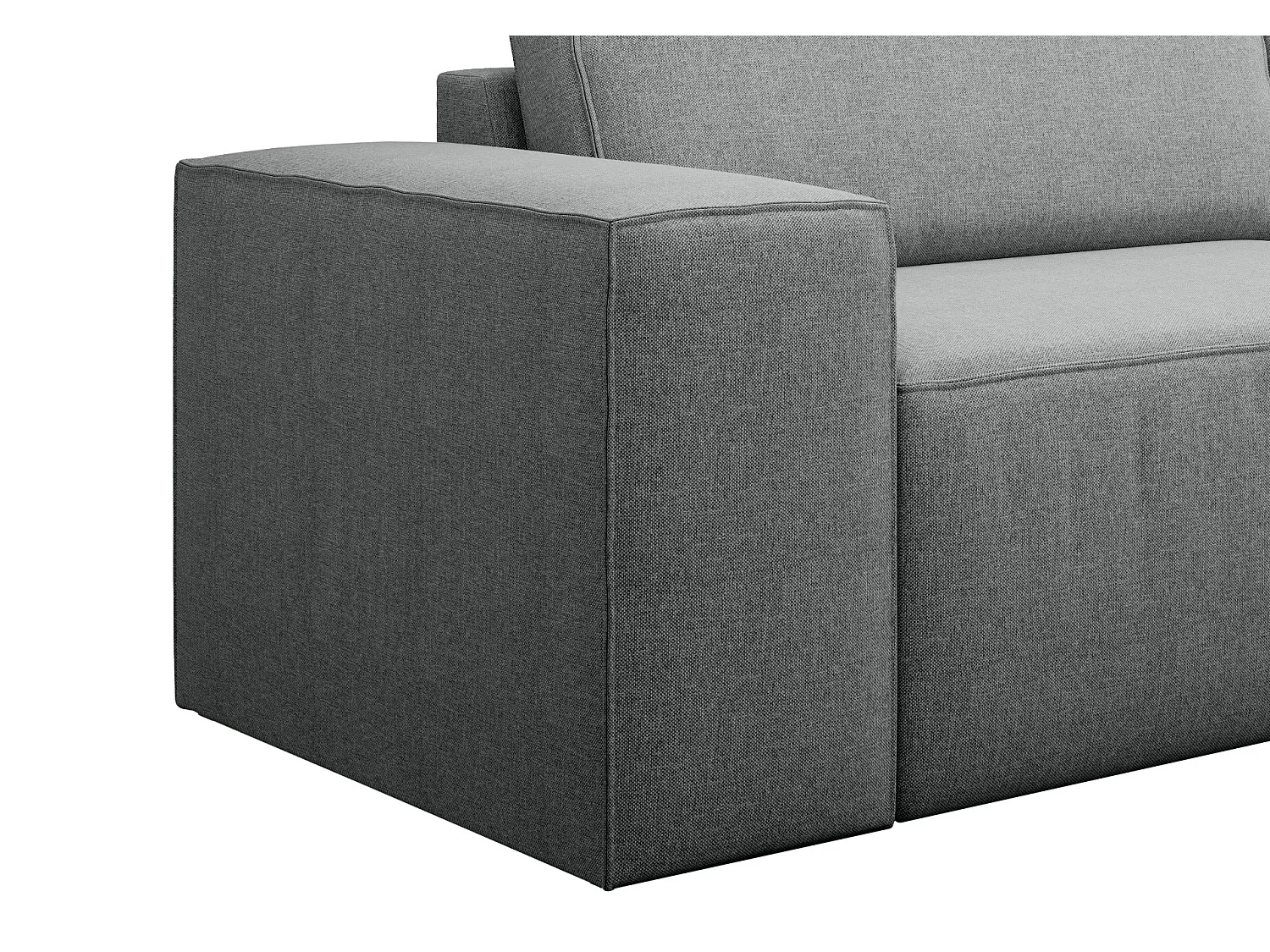 Canapé convertible 4 places velours anthracite Willace 260cm