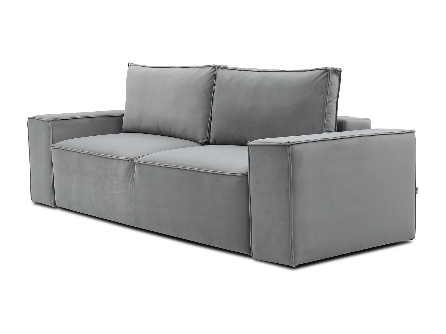 Grand canapé convertible en velours WILACE - Confort moderne et élégant-Anthracite