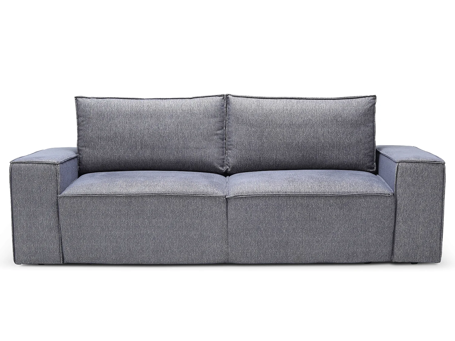 Grand canapé convertible en velours WILACE - Confort moderne et élégant-Anthracite