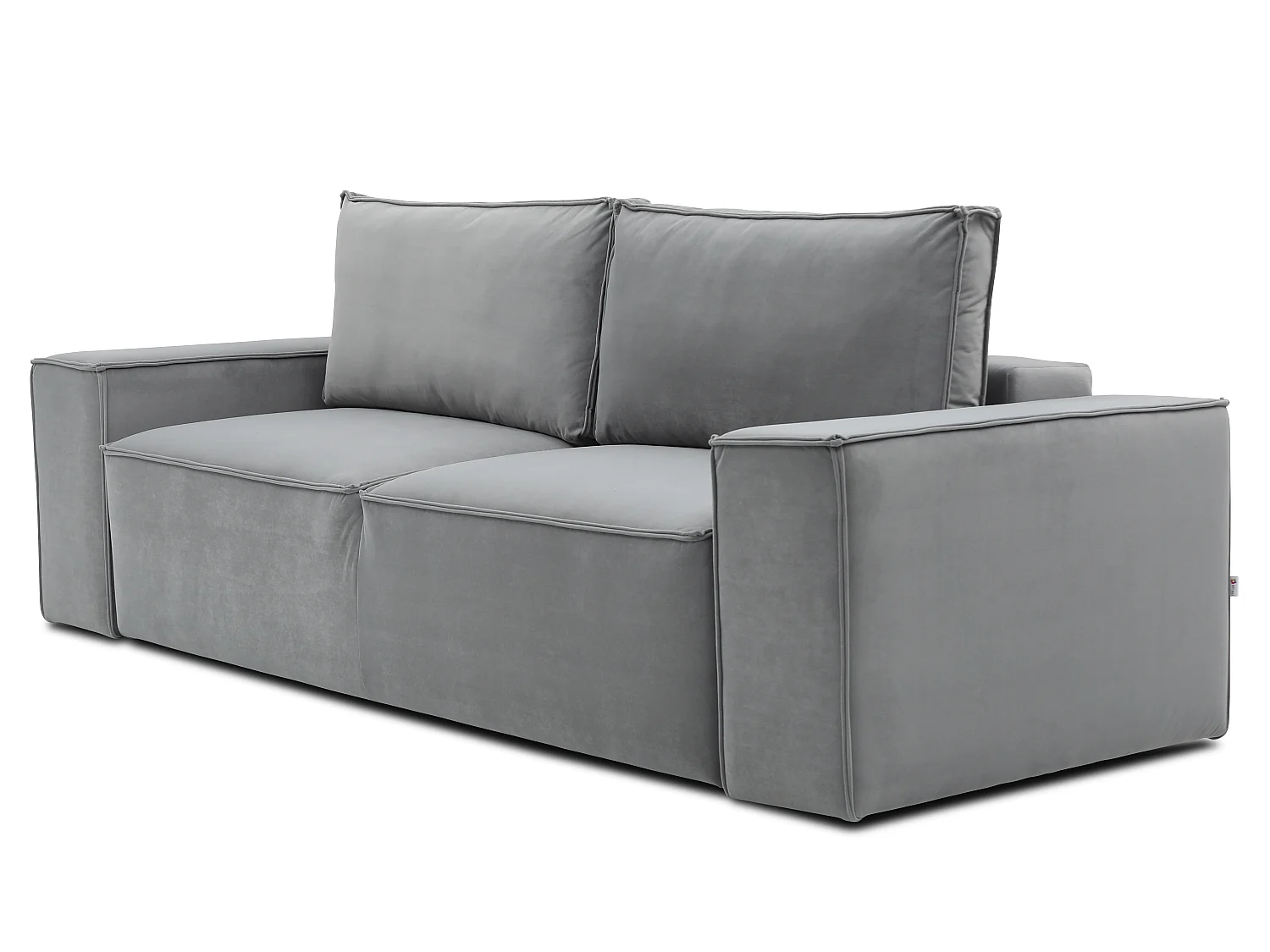 Grand canapé convertible en velours WILACE - Confort moderne et élégant-Anthracite