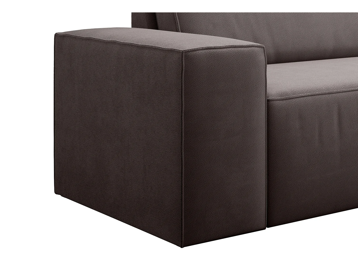 Canapé convertible 4 places tissu marron Willace 260cm