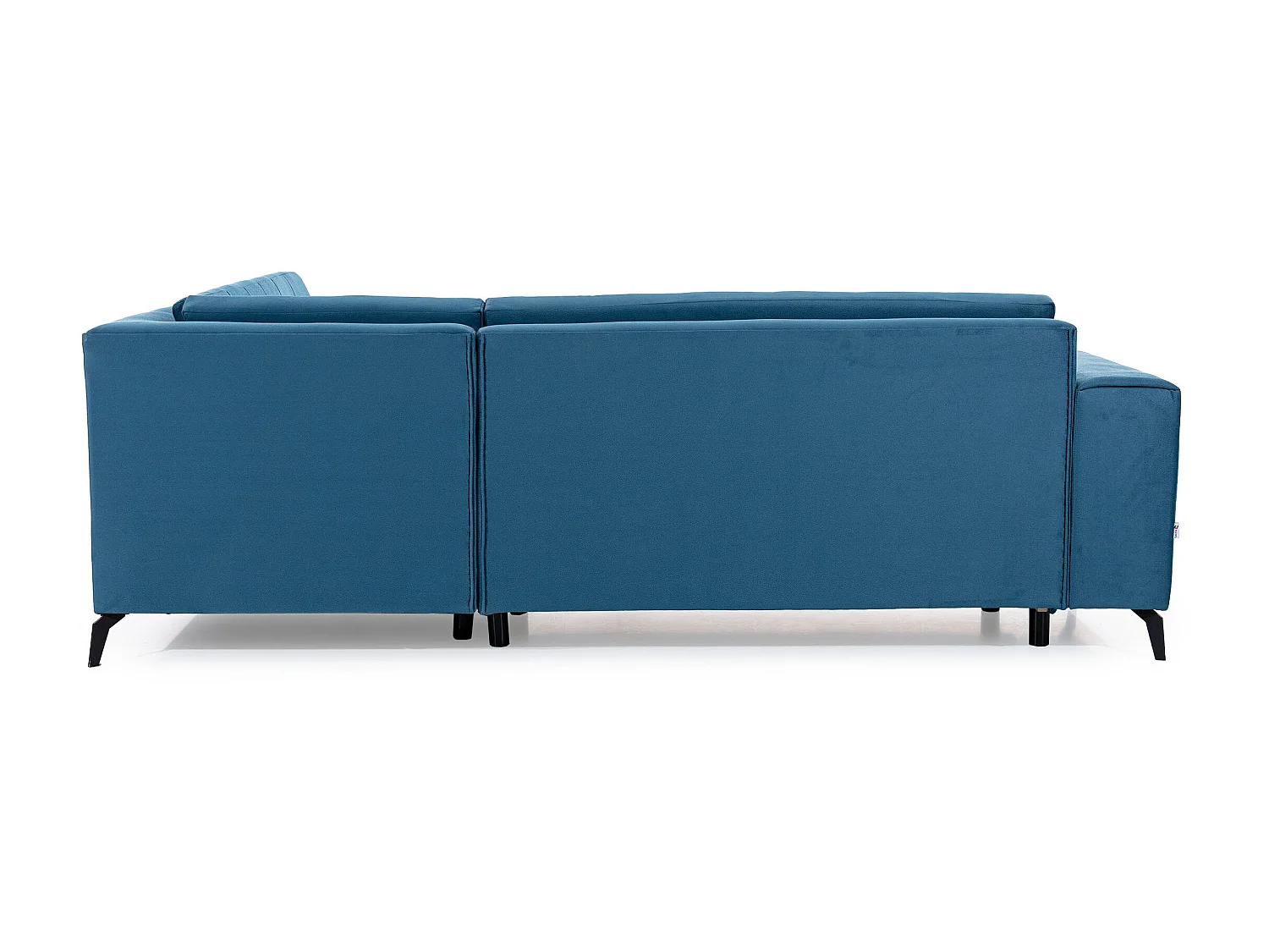 Canapé convertible capitonné angle droit velours grenat Larry 260cm