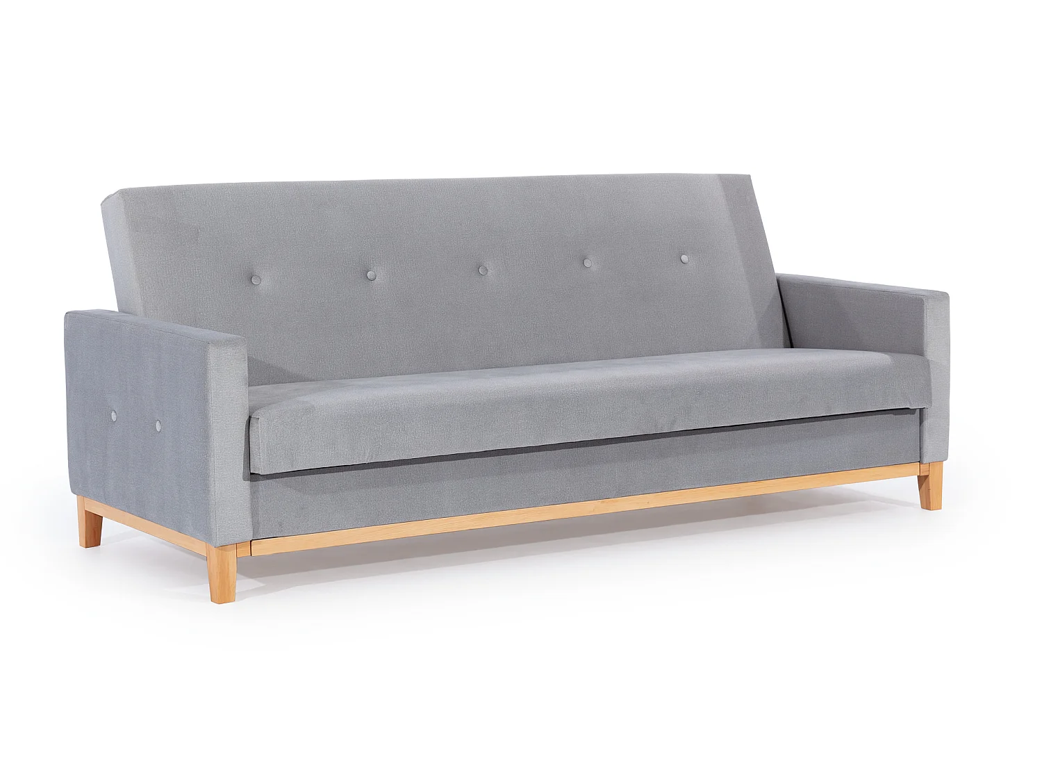 Canapé convertible express 3 places en tissu bleu SALINE