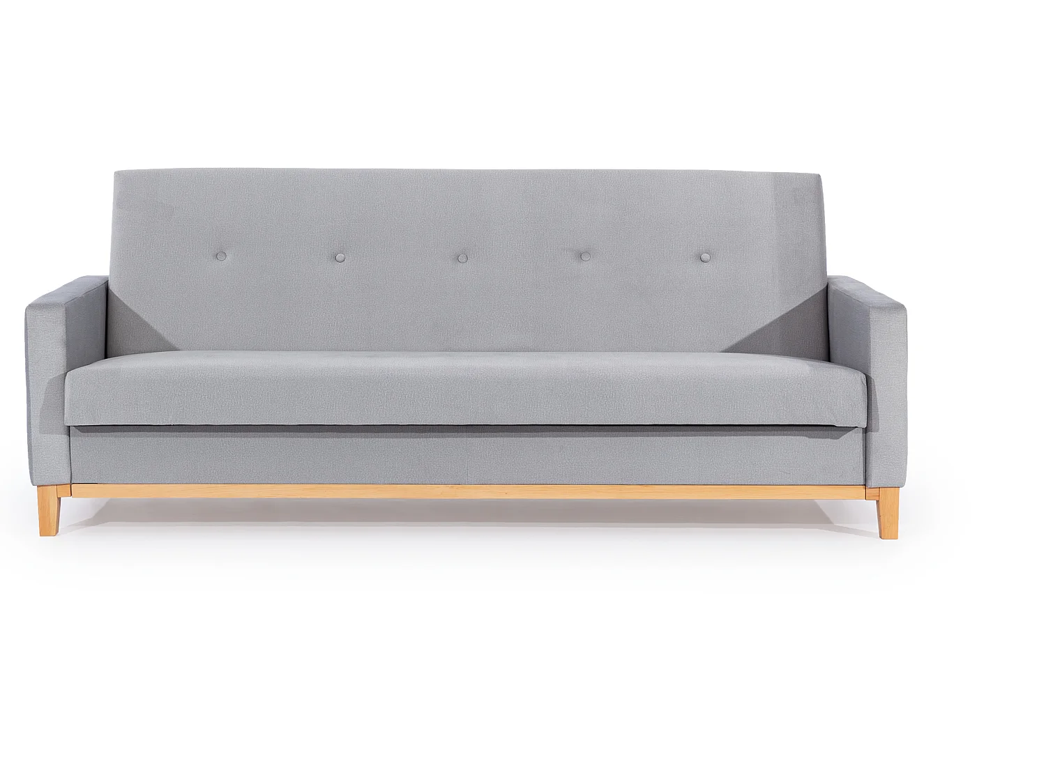 Canapé convertible express 3 places en tissu bleu SALINE