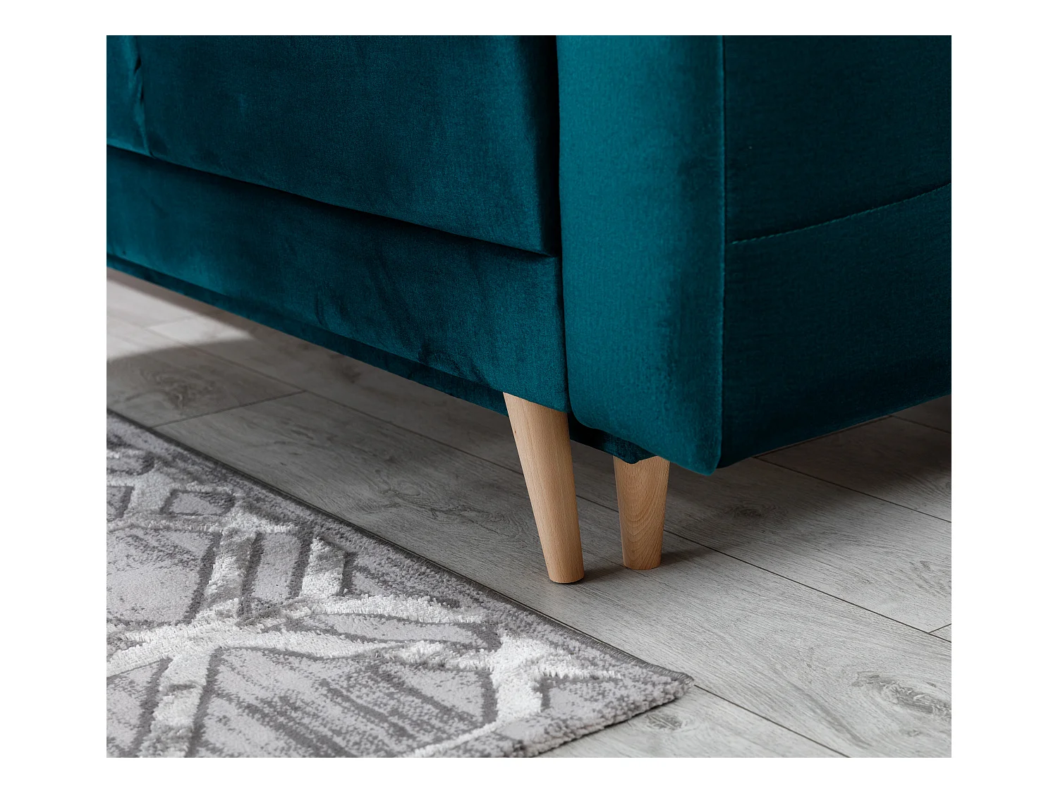 Canapé 3 places convertible matelassé velours bordeaux Anska 235cm