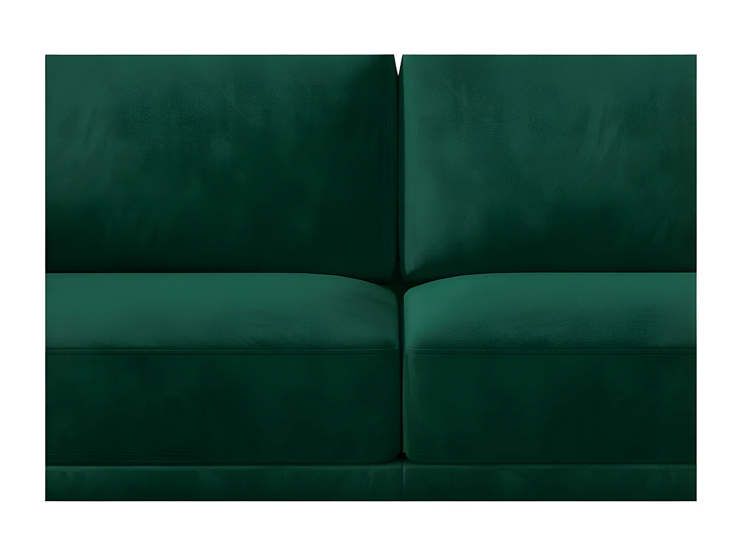 Canapé convertible 3-4 places velours vert bouteille et pieds métal noir Zora 250cm