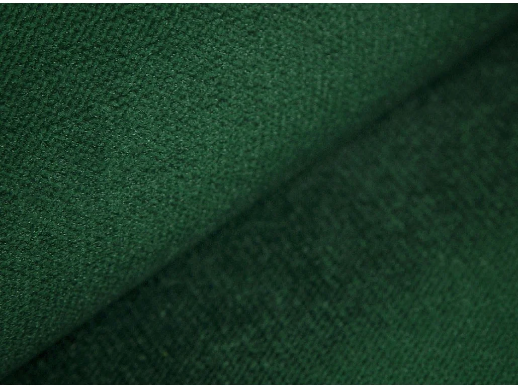 Canapé convertible angle gauche velours vert épinard et chromé Pika 260cm