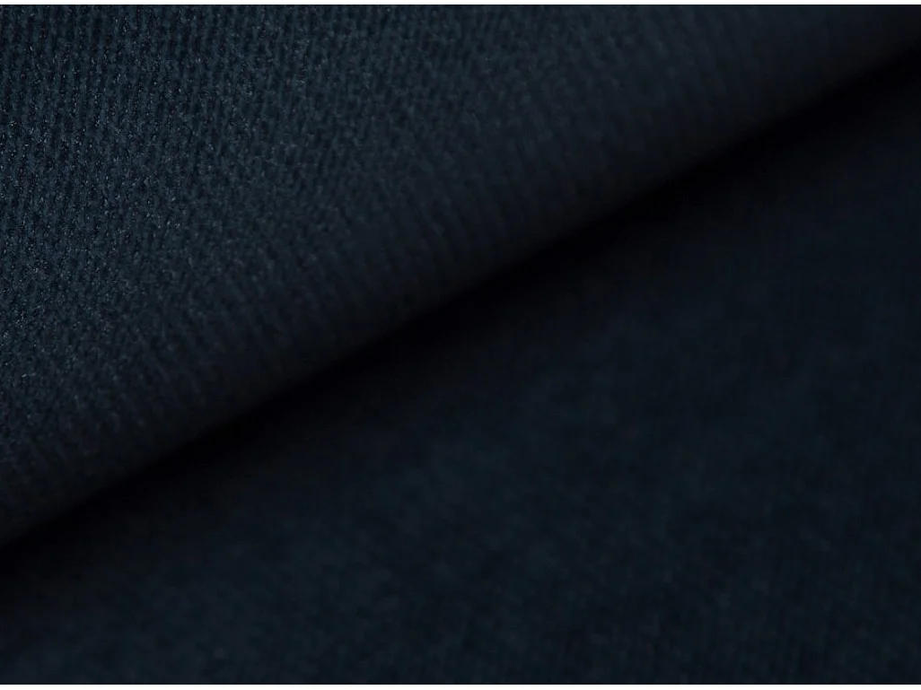 Canapé convertible angle gauche velours bleu nuit et chromé Pika 260cm