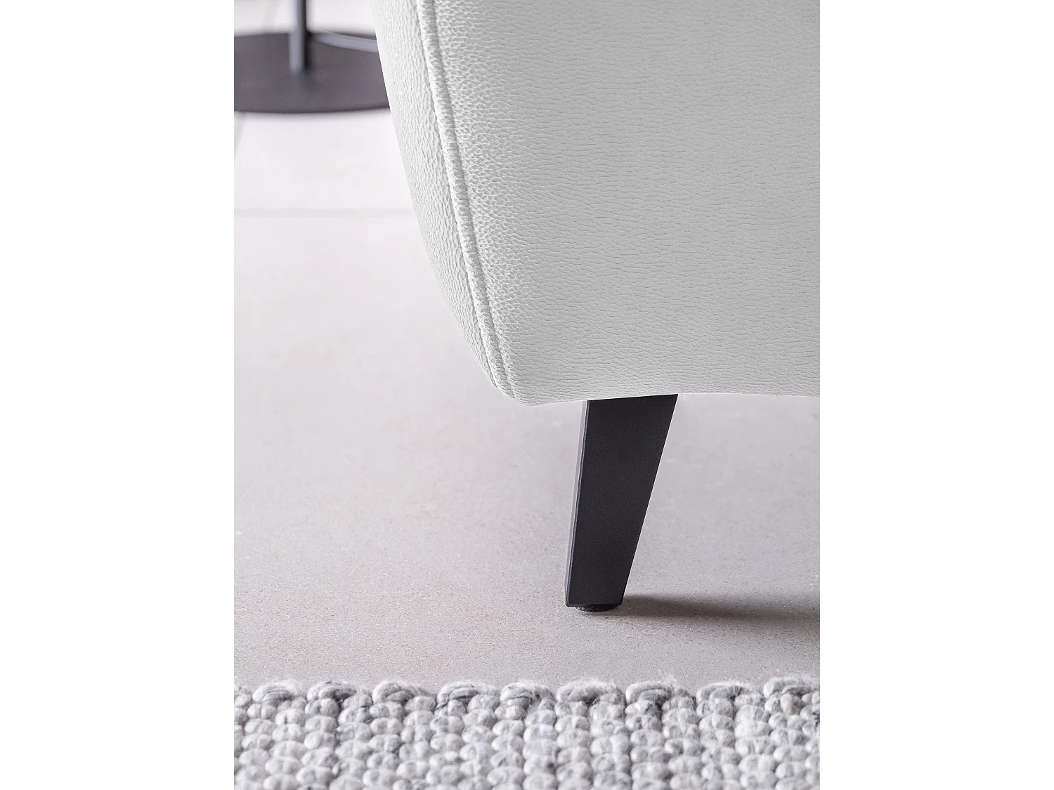 Canapé d'angle droit convertible tissu gris clair Noblesse 255cm