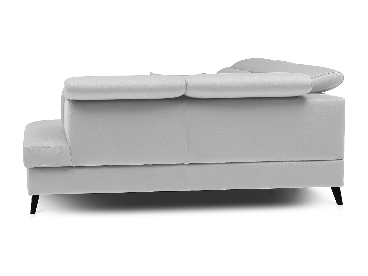 Canapé d'angle droit convertible tissu gris clair Noblesse 255cm