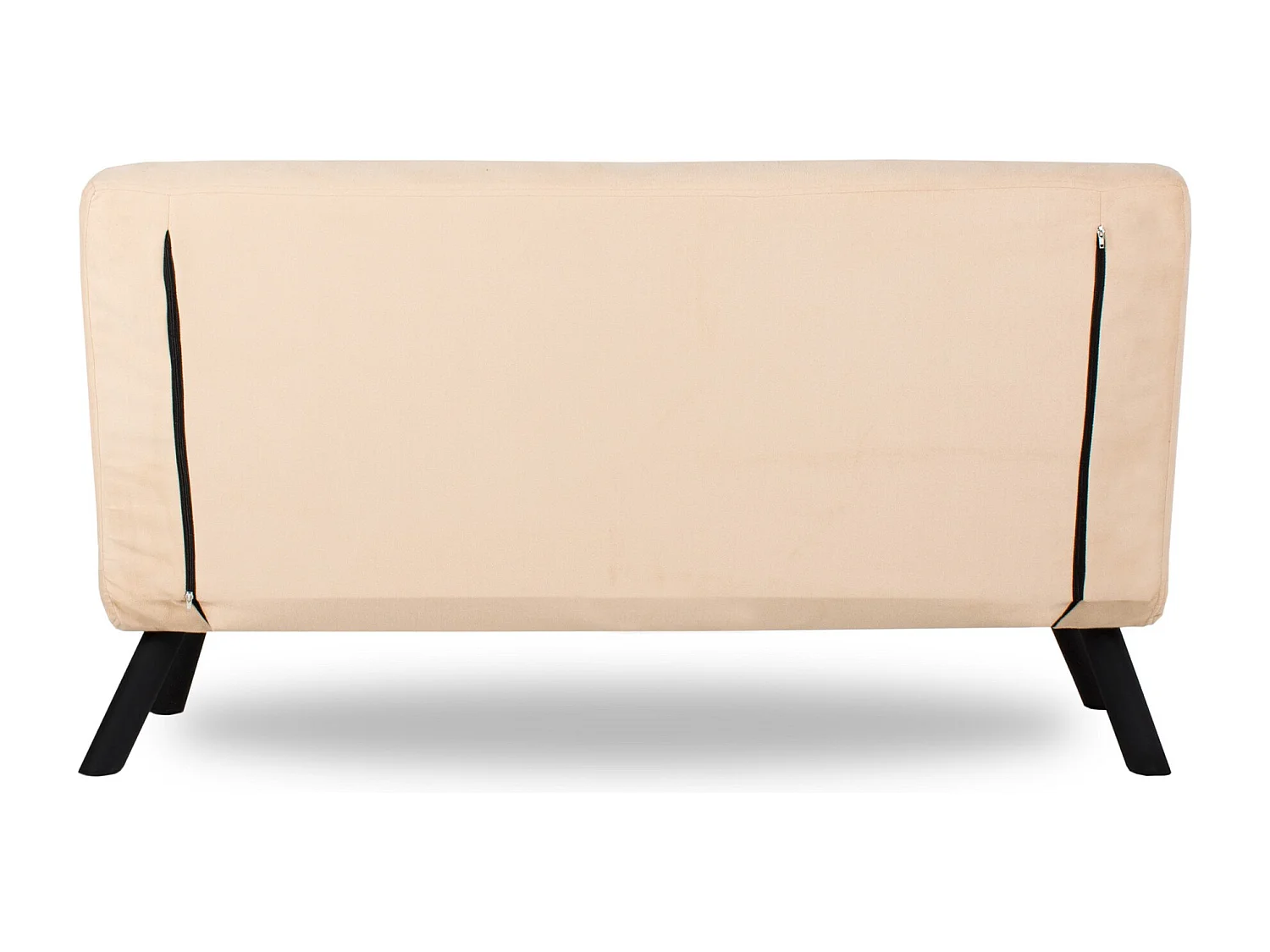 Canapé convertible tissu Sylvano-Couleur Beige clair-2 places