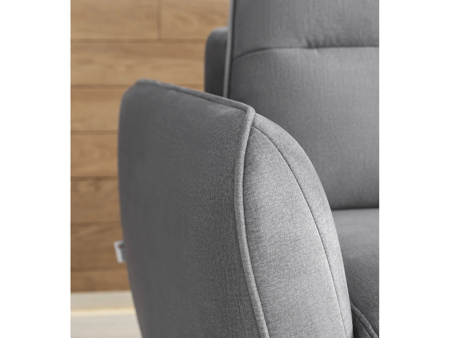 Canapé d'angle droit convertible tissu doux gris foncé Zurik 276cm