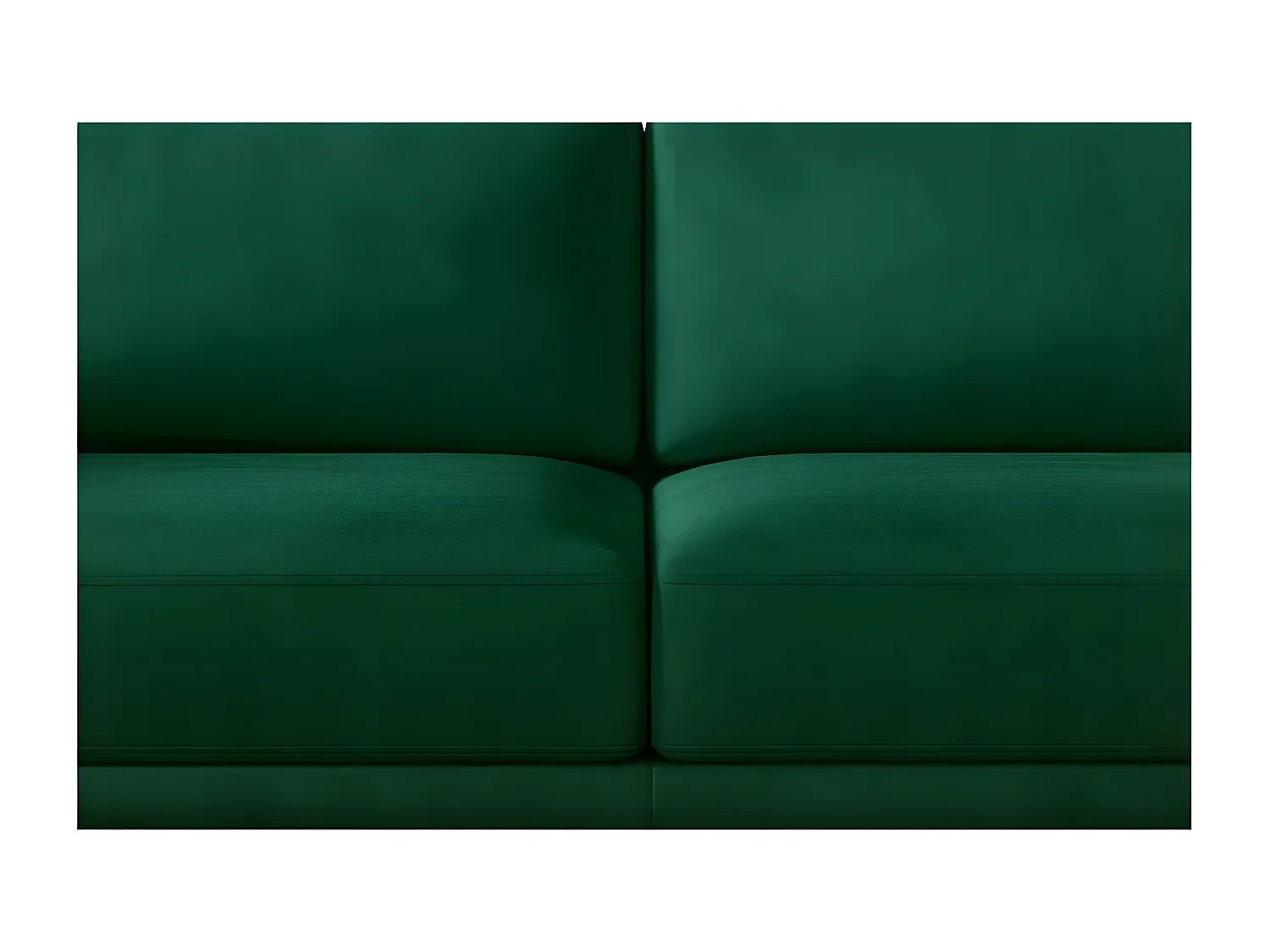 Canapé convertible 3-4 places velours vert et pieds métal noir Zora 250cm