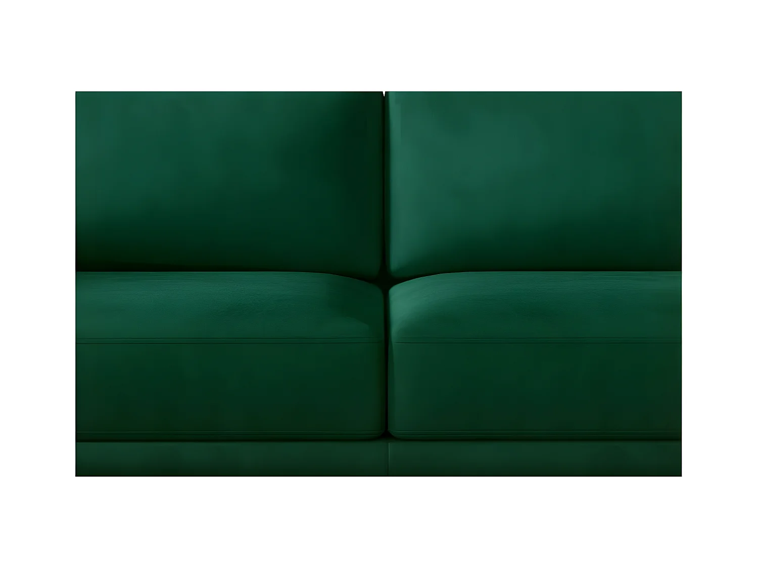 Canapé convertible 3-4 places velours vert et pieds métal noir Zora 250cm