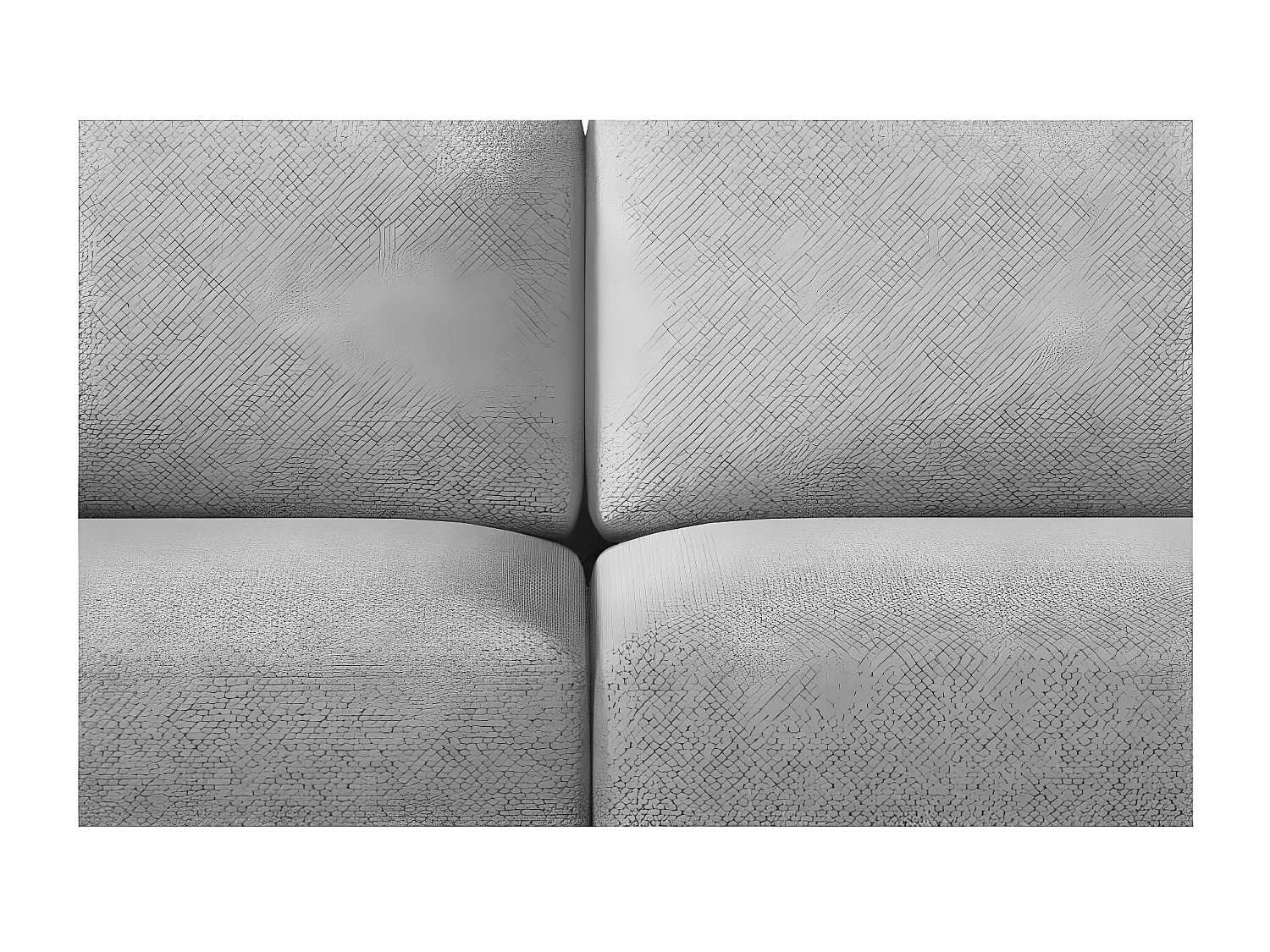 Canapé convertible 3-4 places tissu gris souris et pieds métal noir Zora 250cm