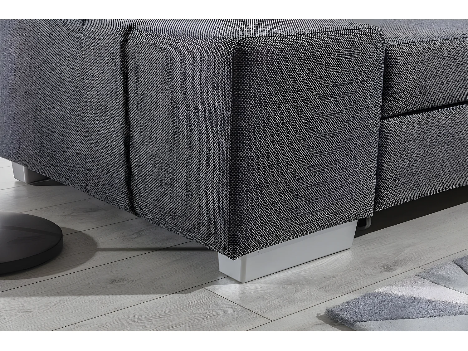 Canapé convertible moderne angle gauche tissu marron Plazo 278cm