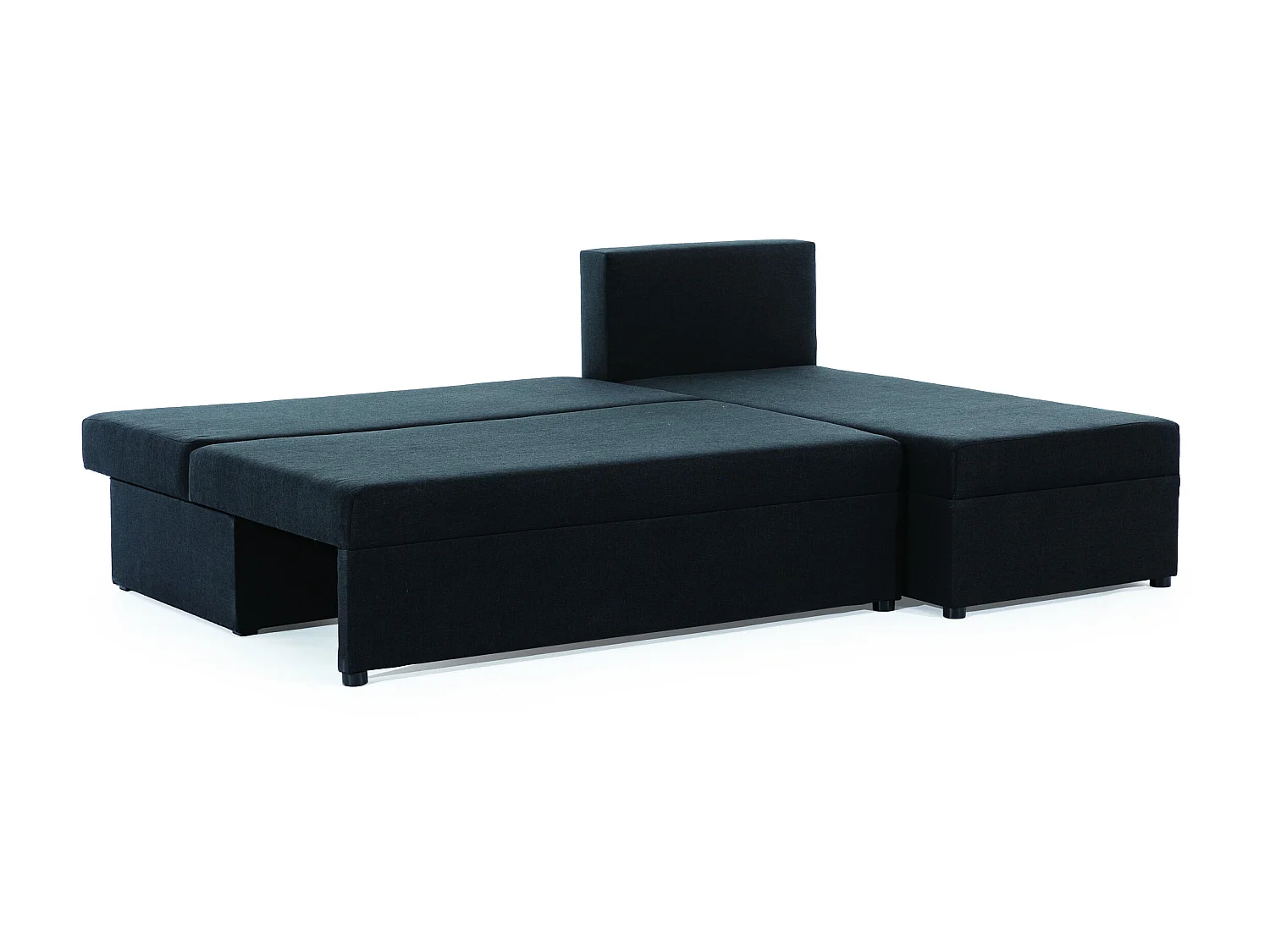 Canapé convertible angle réversible tissu gris foncé Gary 206cm