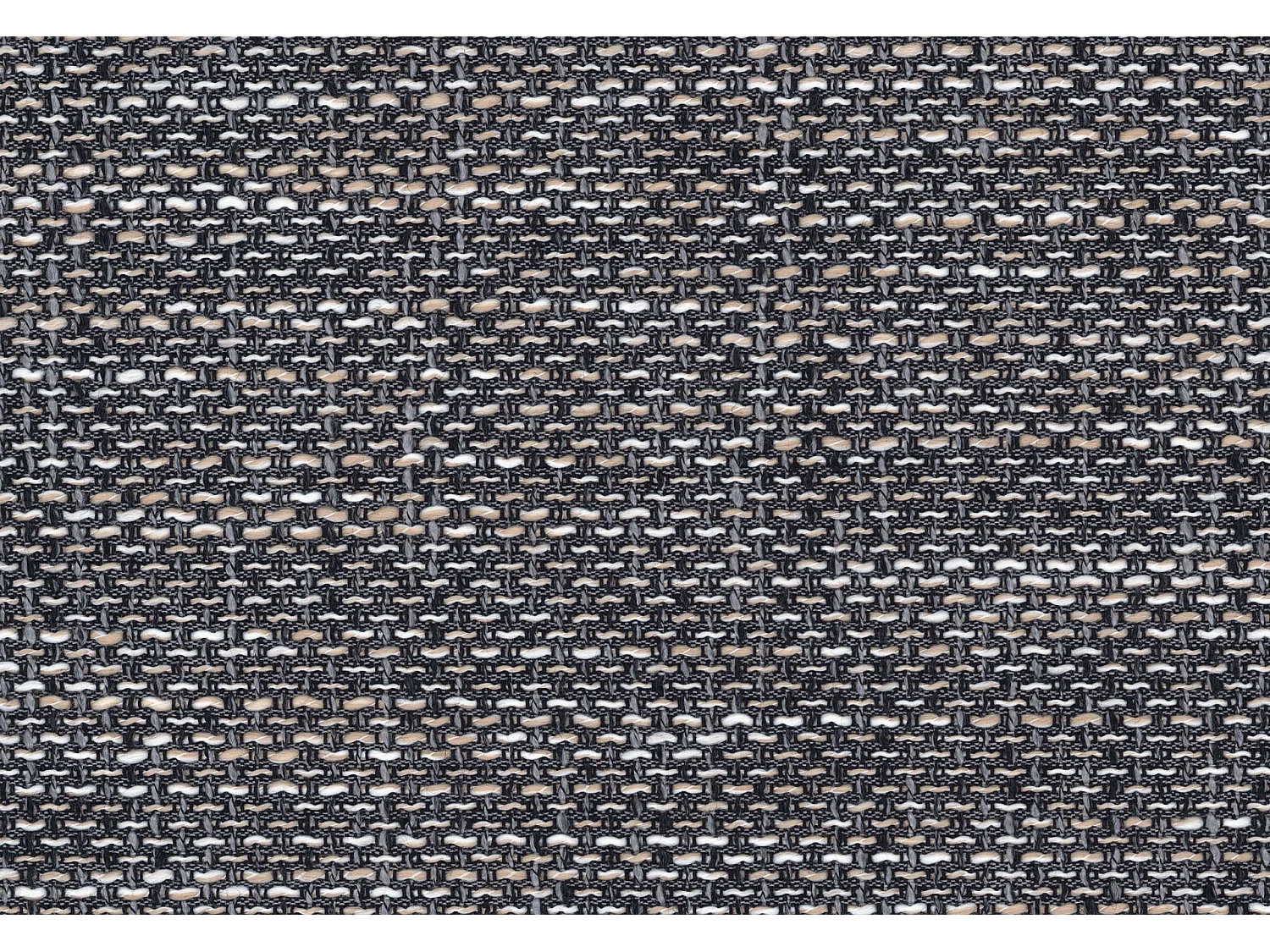 Canapé convertible angle réversible design tissu gris clair chiné et simili cuir noir Zarky 250cm