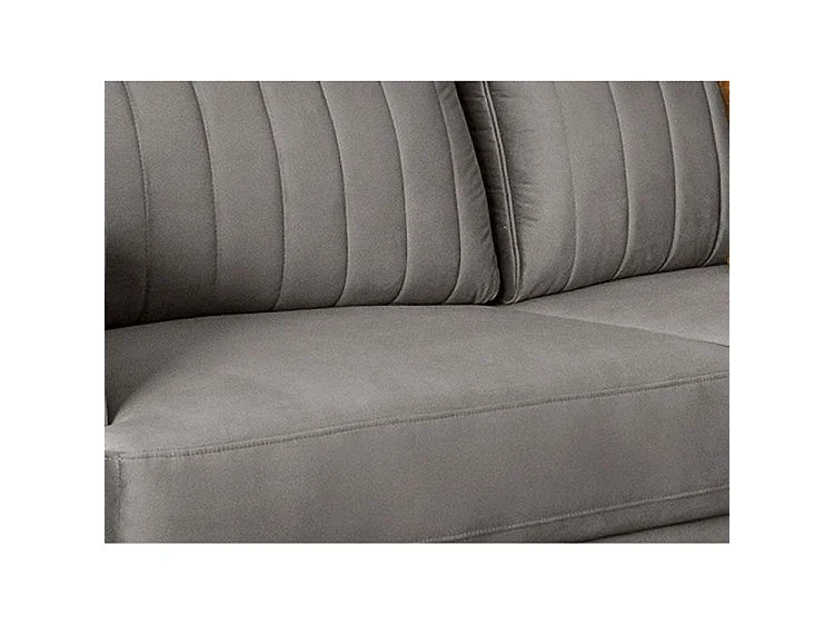 Canapé convertible 4 places en velours marron ELIZA