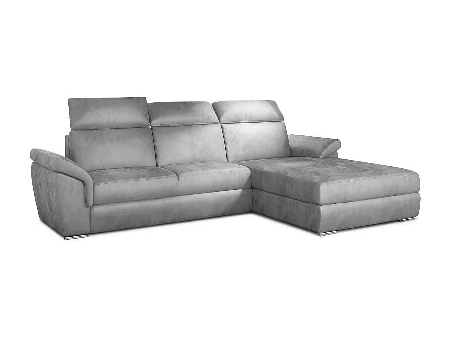 Canapé d'Angle Gauche Convertible "Viscot" 272cm Gris