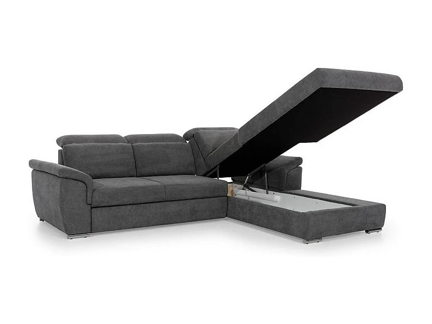 Canapé d'Angle Gauche Convertible "Viscot" 272cm Gris