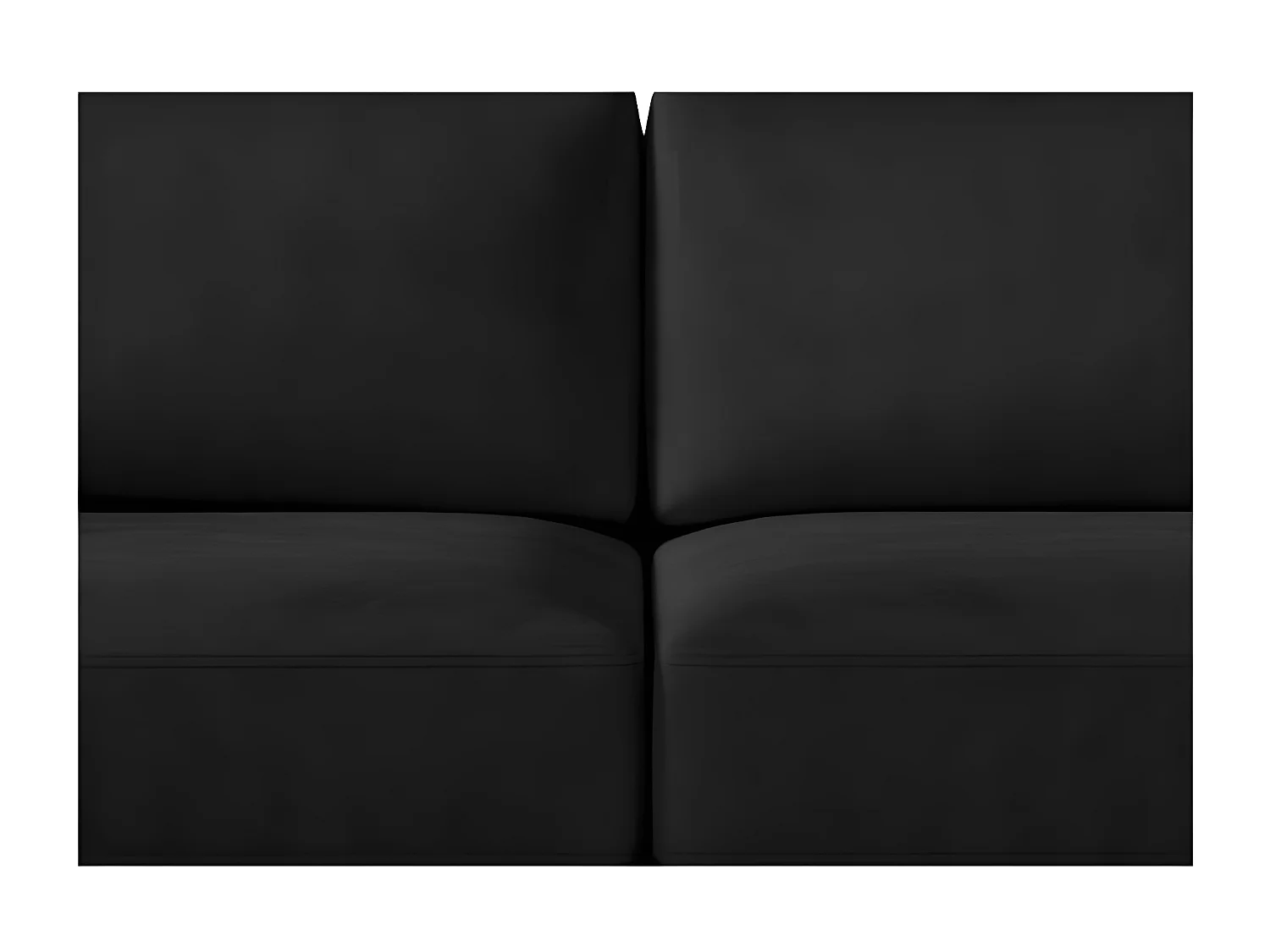 Zora 3/4-zits zwart fluwelen slaapbank en zwart metalen poten 250 cm