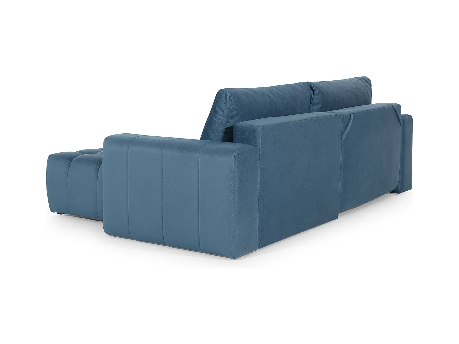 Canapé convertible design velours matelassé bordeaux angle droit Bozen 250cm