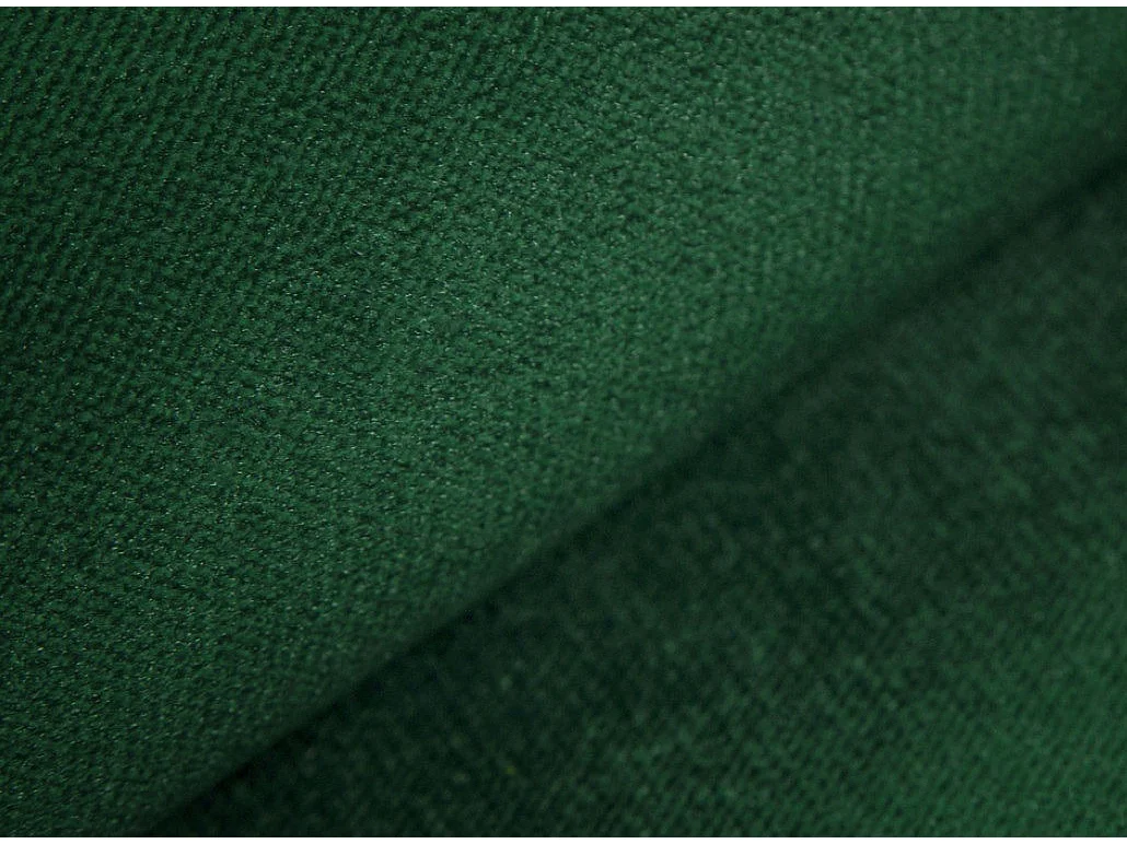 Canapé convertible angle droit velours vert épinard et chromé Pika 260cm