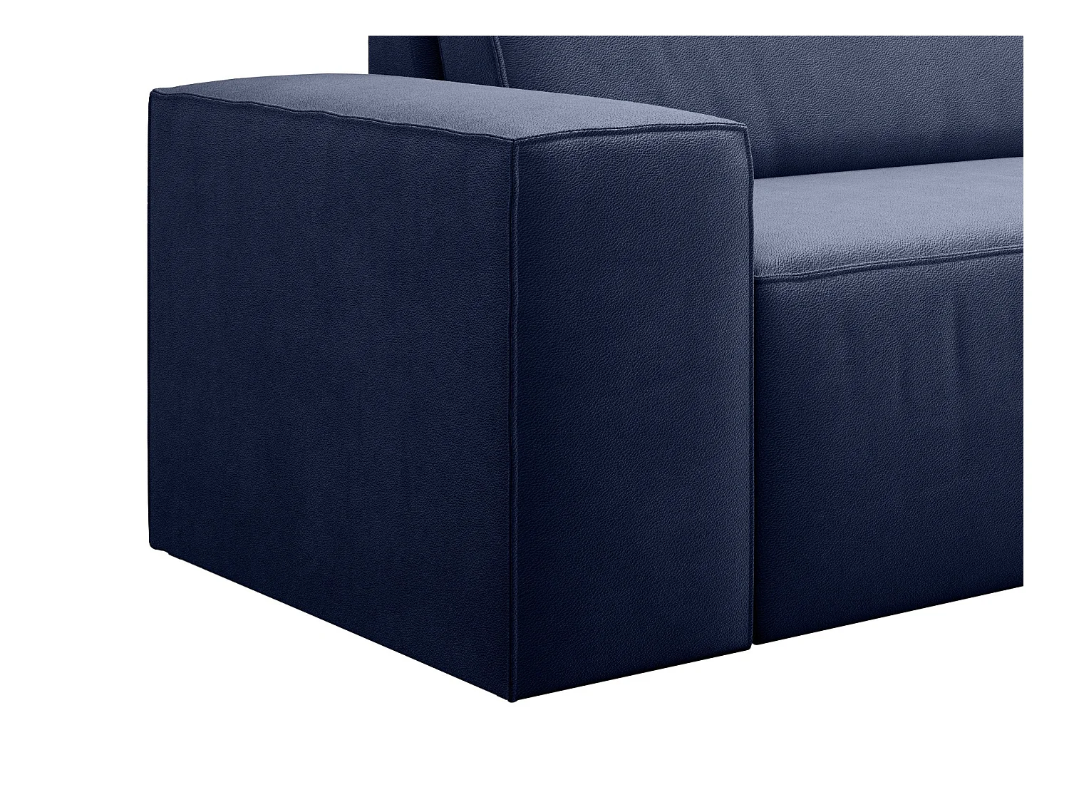 Canapé convertible 4 places tissu bleu turquin Willace 260cm