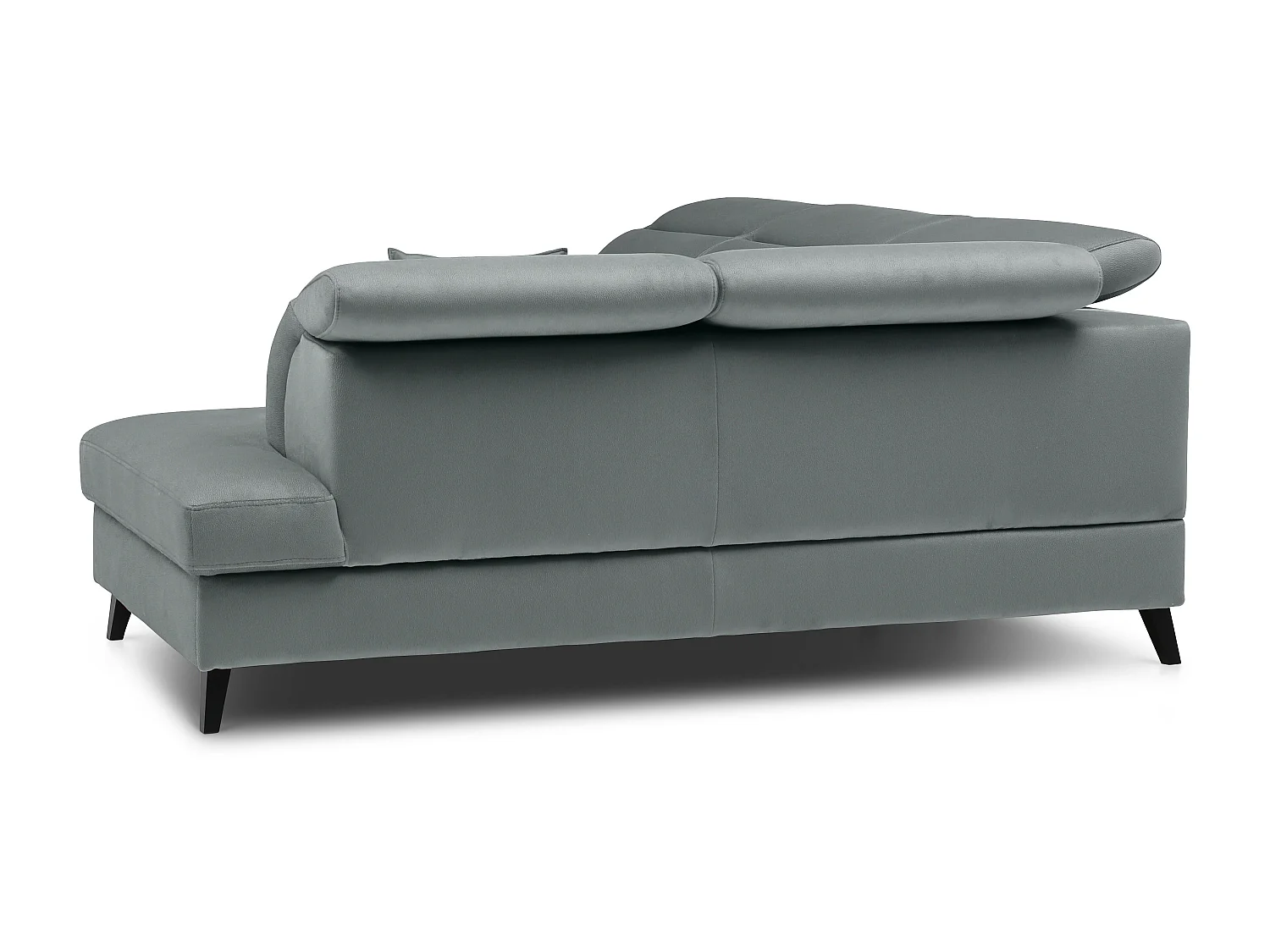 Canapé d'angle droit convertible tissu gris bleuté Noblesse 255cm