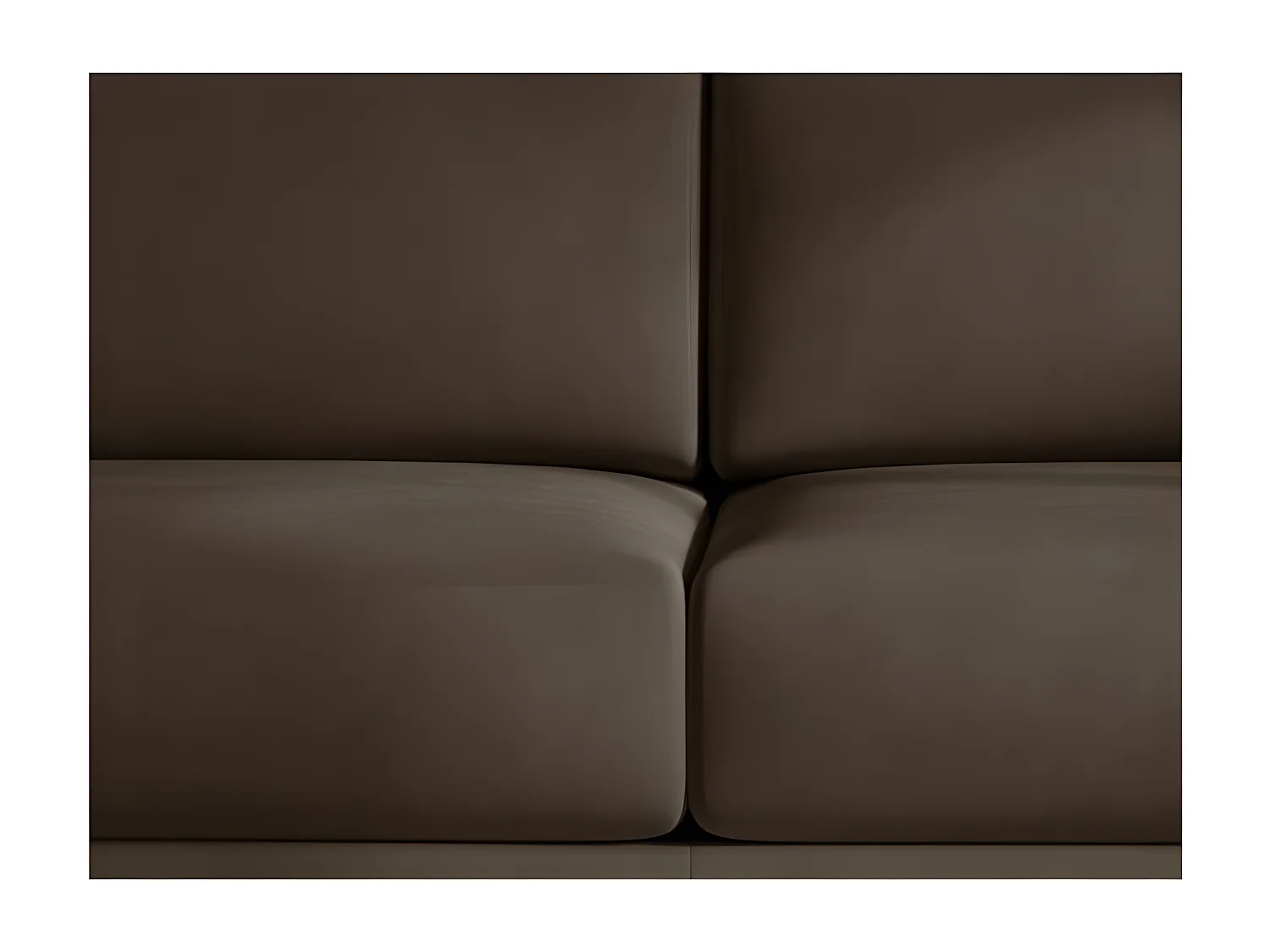 Canapé convertible design 4 places tissu doux marron et pieds métal noir Arkia 260cm