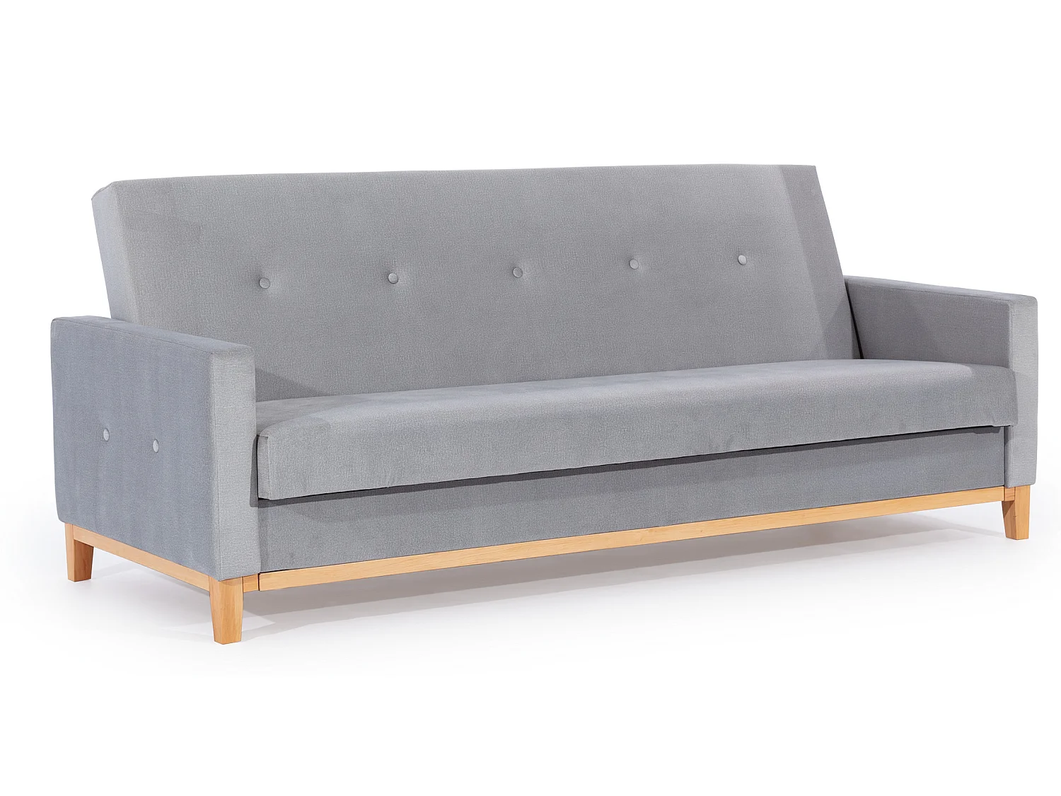 Canapé convertible express 3 places en tissu noir SALINE