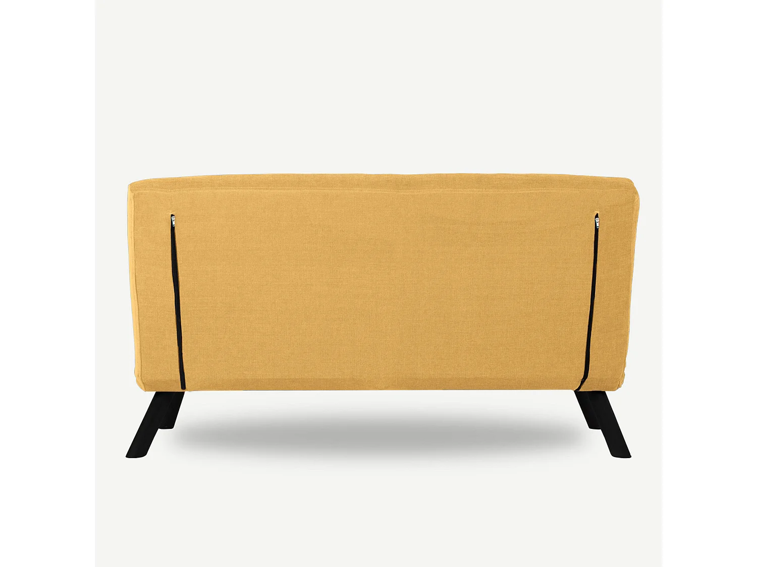 Canapé convertible tissu Sylvano-Couleur Jaune-2 places