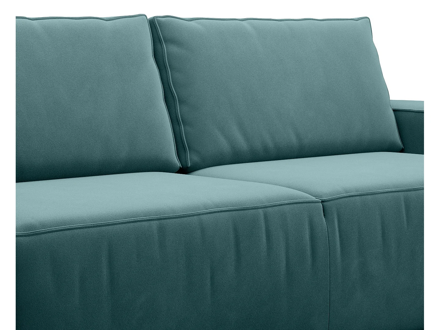 Gran sofá convertible de terciopelo WILACE - Comodidad moderna y elegante-Color Verde bosque