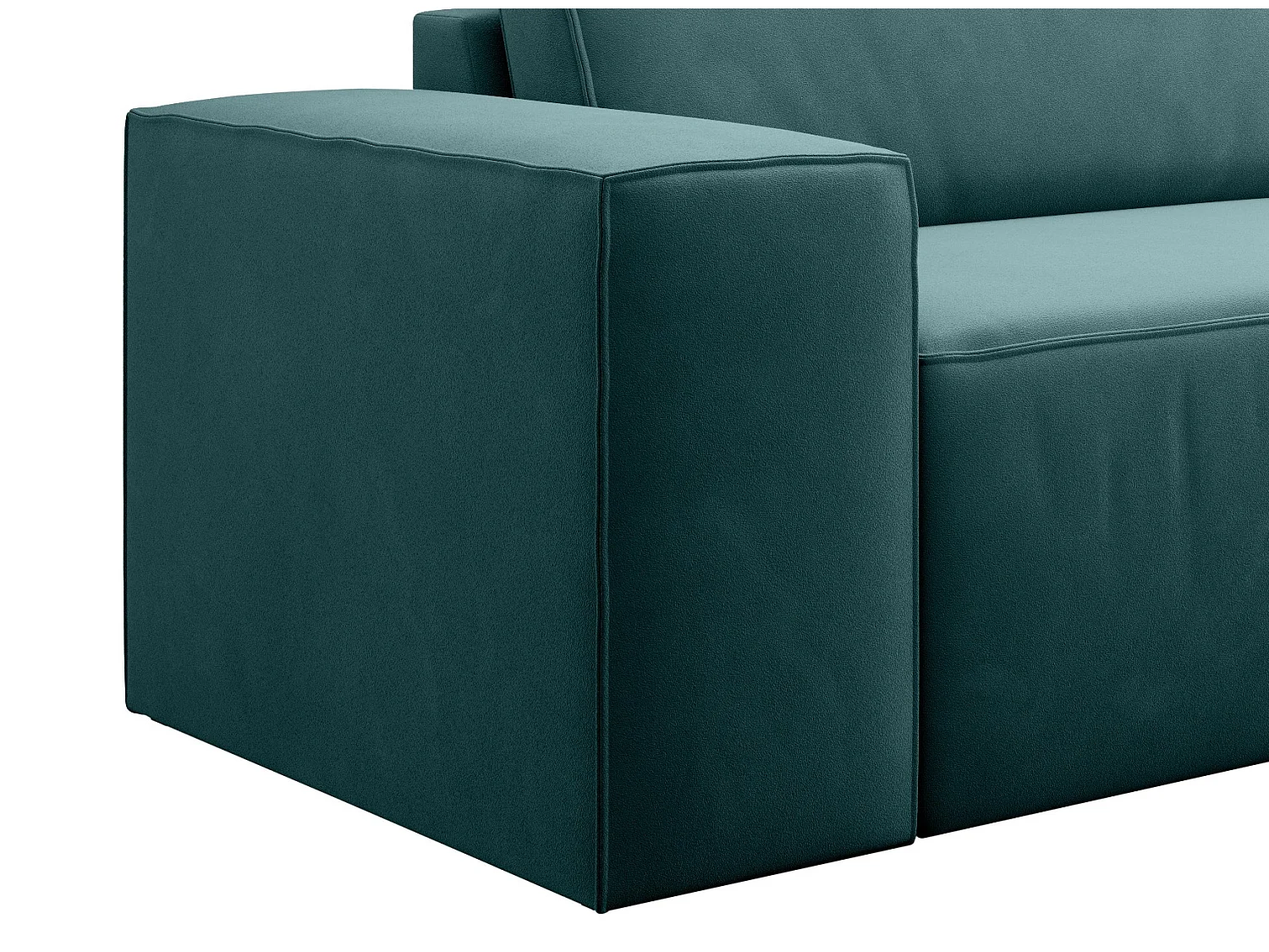 Canapé convertible 4 places velours vert Willace 260cm