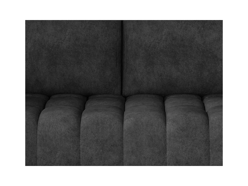 Canapé convertible express 3 places avec coffre en tissu gris foncé LARKO