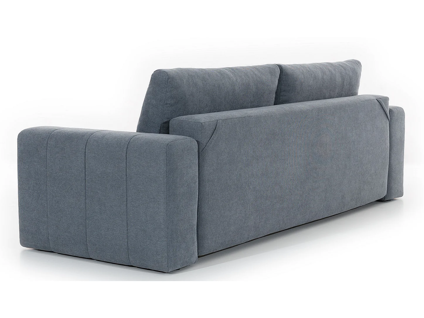 Canapé convertible express 3 places avec coffre en tissu gris foncé LARKO