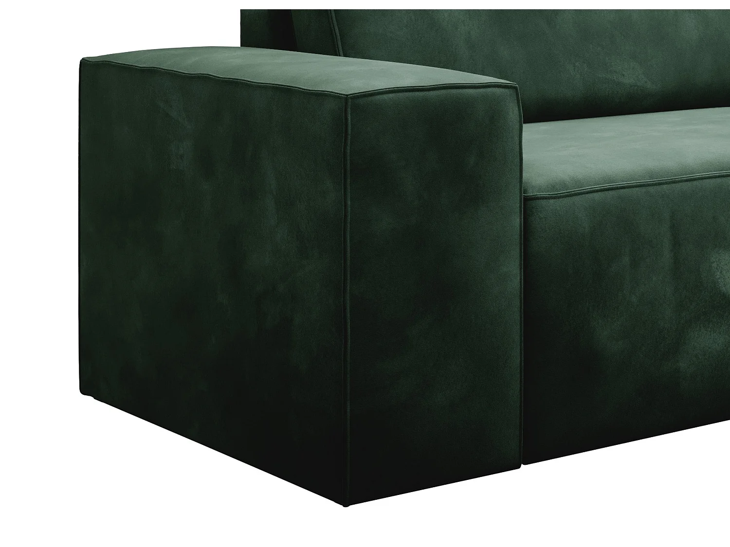 Canapé convertible 4 places velours vert anglais Willace 260cm