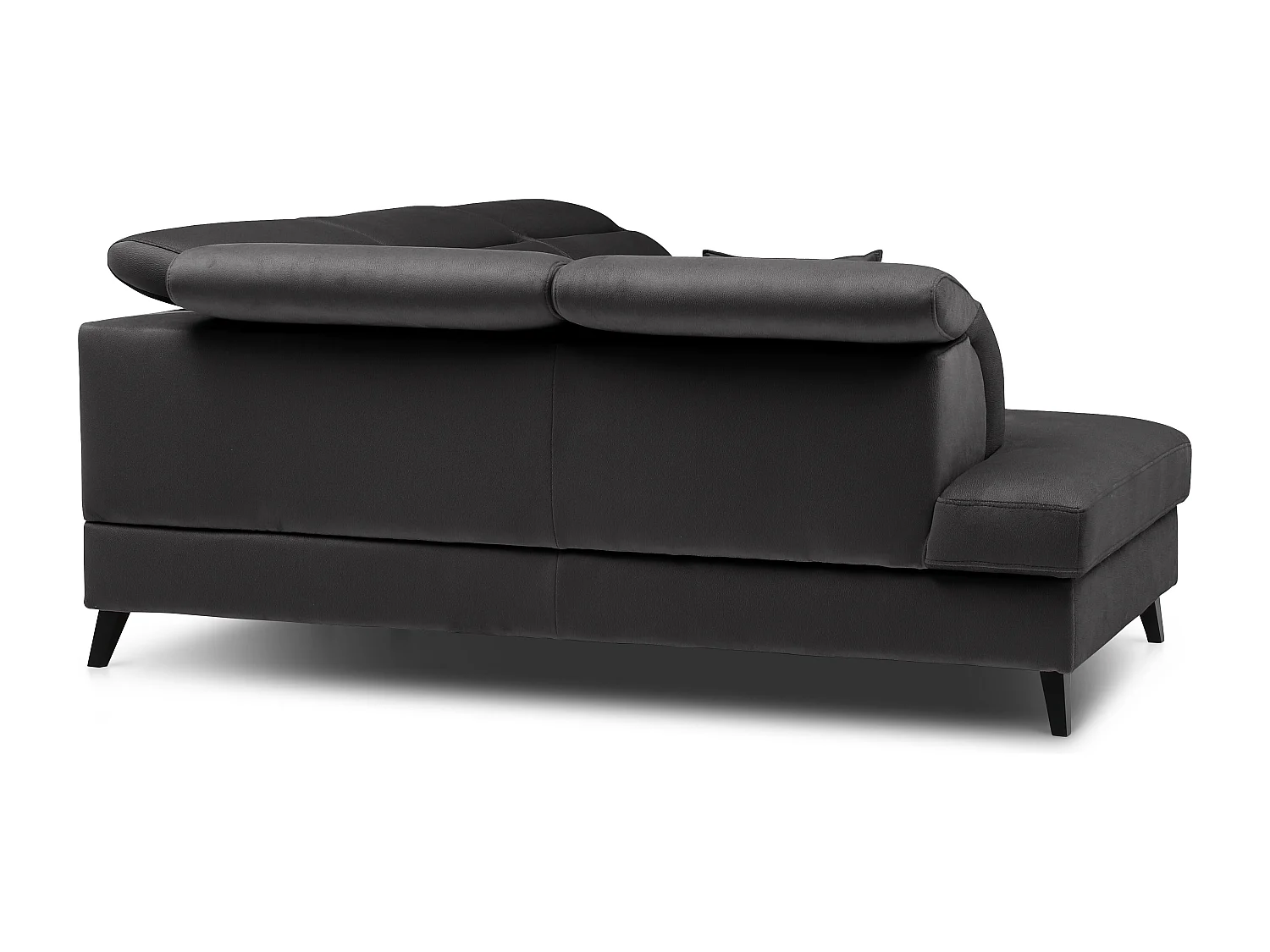 Canapé d'angle gauche convertible tissu gris anthracite Noblesse 255cm