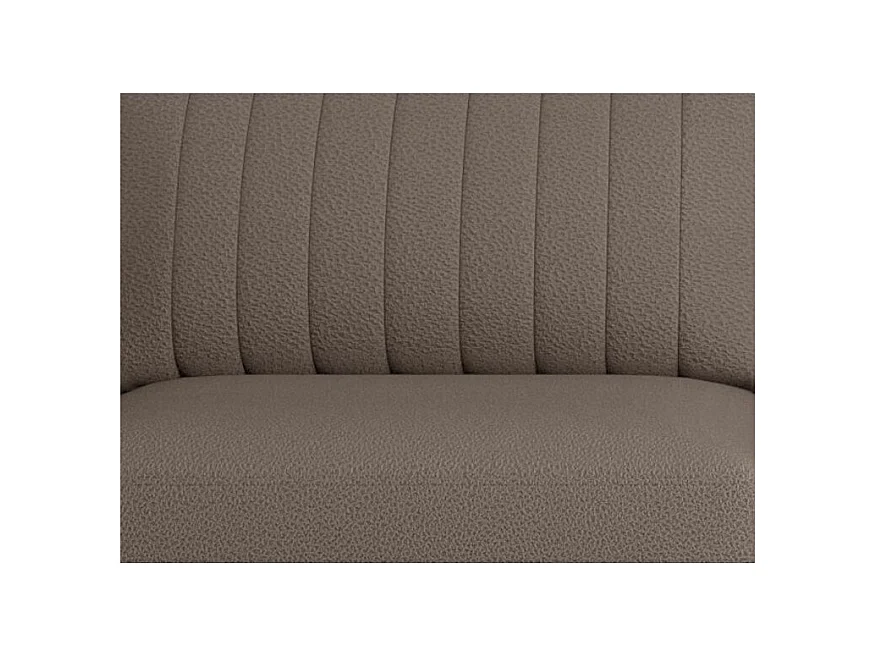 Canapé convertible design 3-4 places tissu beige foncé et pieds acier chromé Eliza 250cm