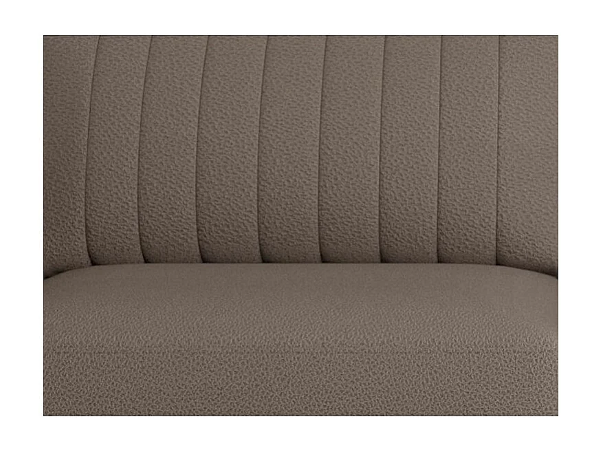 Canapé convertible design 3-4 places tissu beige foncé et pieds acier chromé Eliza 250cm