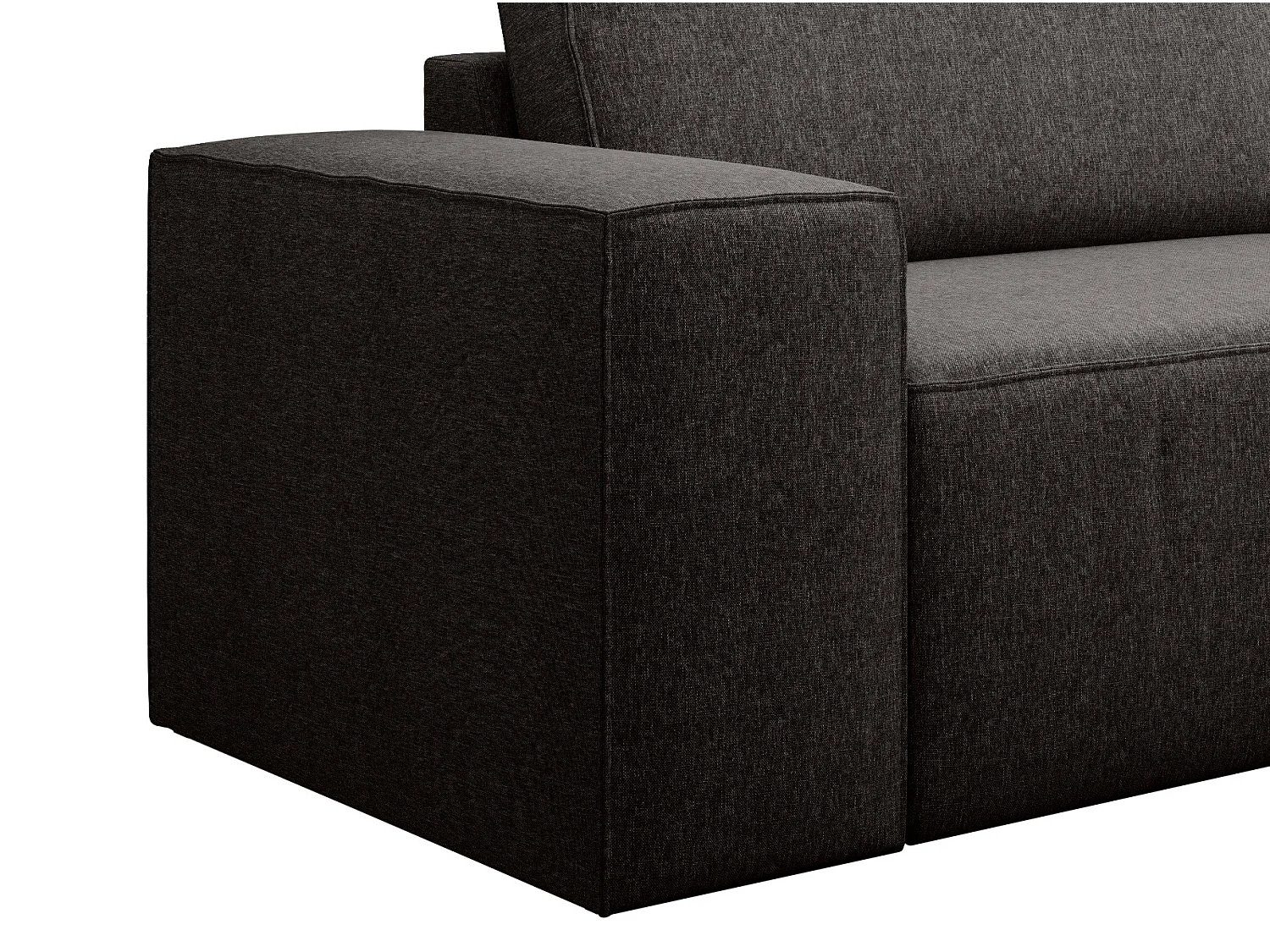 Canapé convertible 4 places tissu marron foncé Willace 260cm
