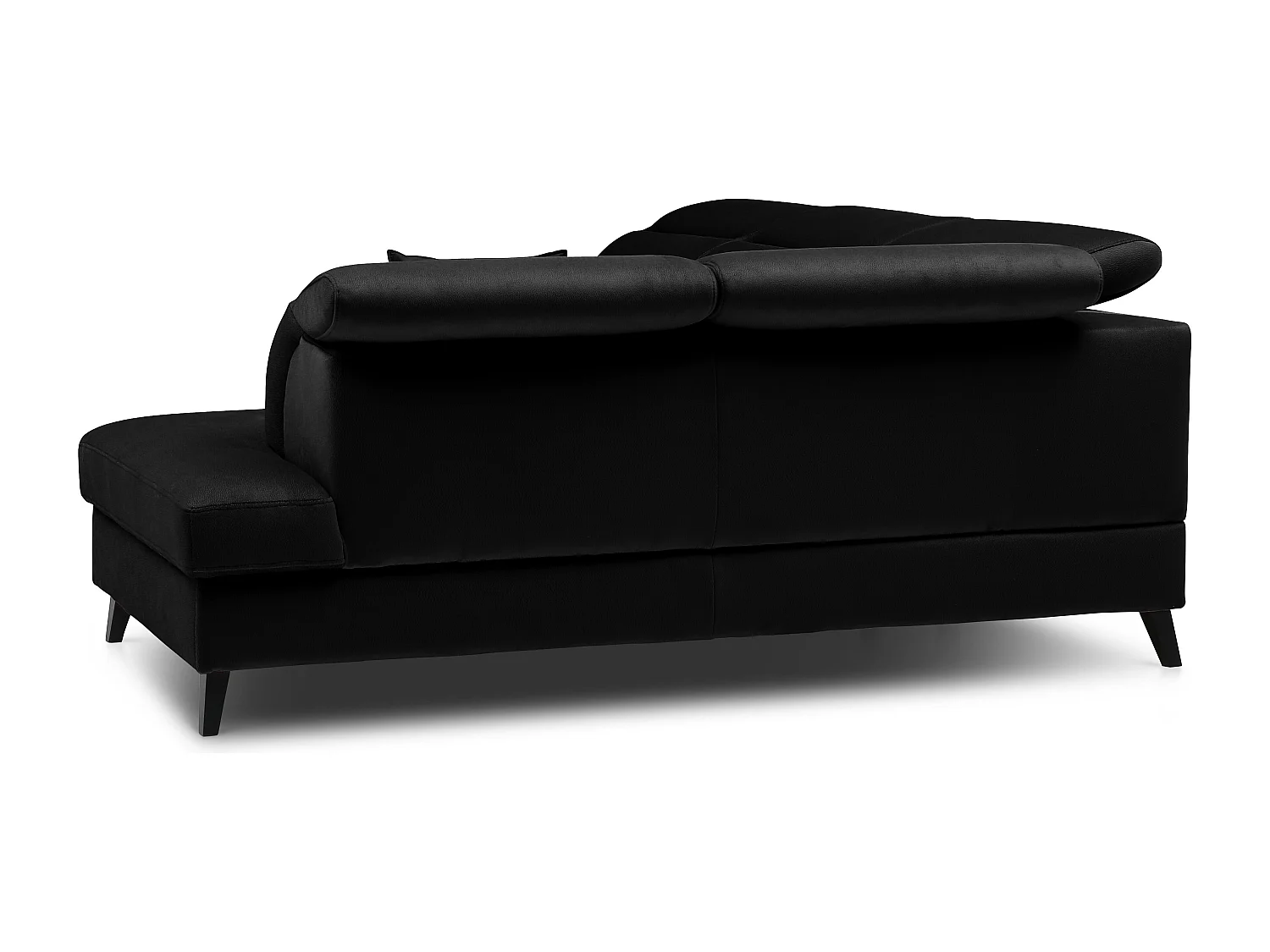 Noblesse zwarte stoffen converteerbare hoekbank 255 cm