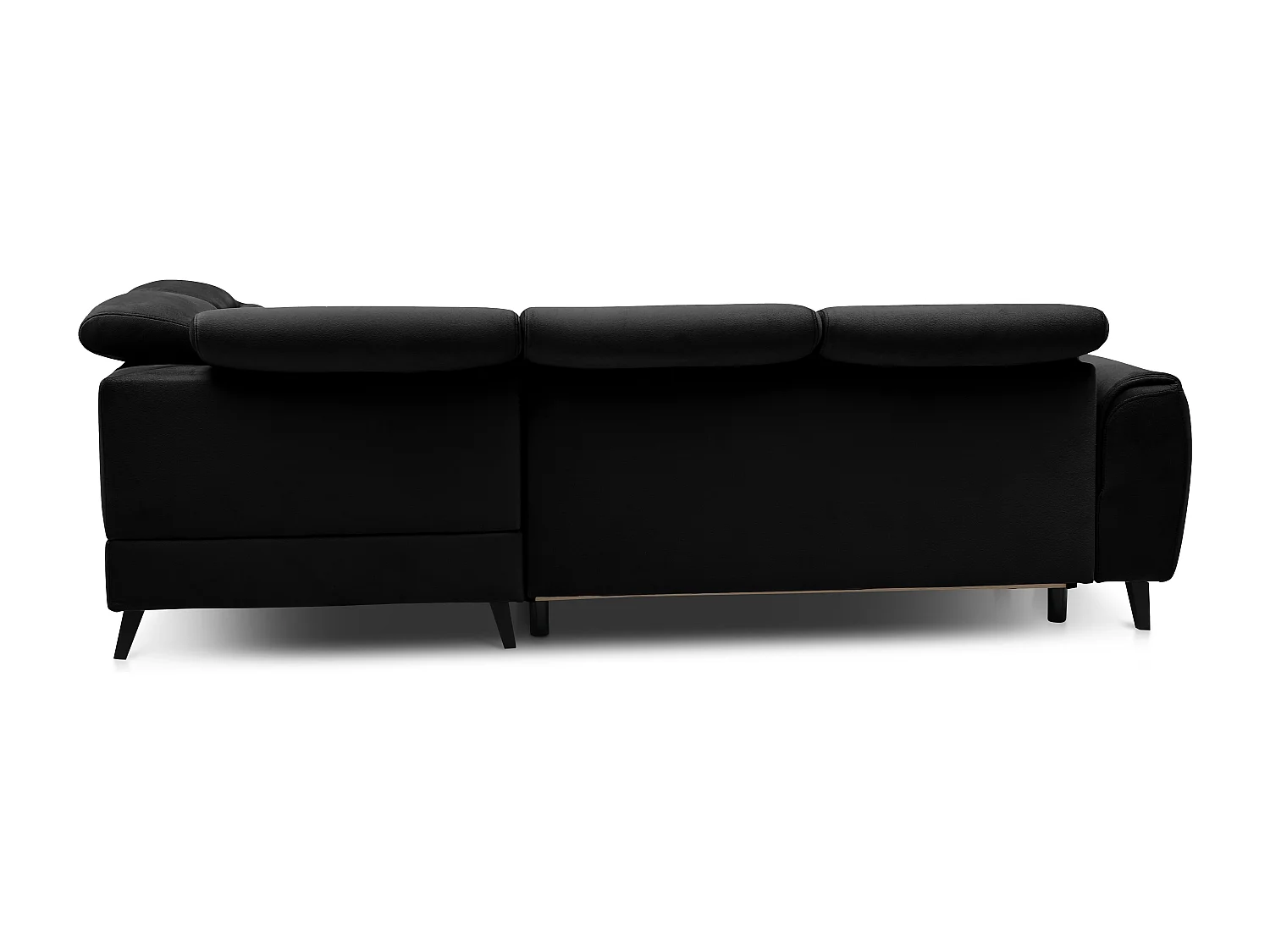 Noblesse zwarte stoffen converteerbare hoekbank 255 cm