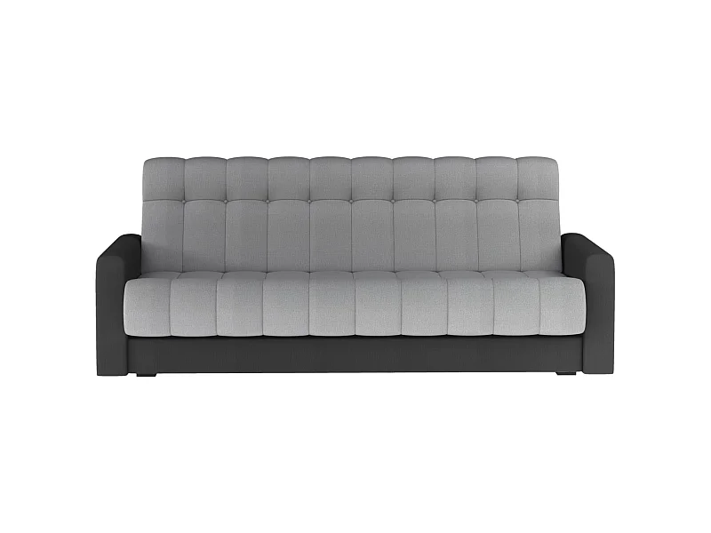 Canapé lit 3 places velours gris clair et gris foncé Barote 210cm